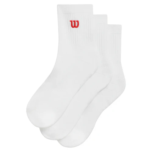 Chaussettes Wilson Quarter Top X3 (38-42, Blanc)