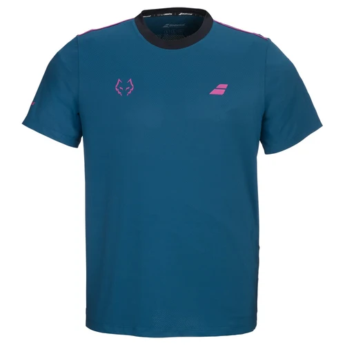 T Shirt Babolat Crew Neck Tee Lebron Bleu/Rose